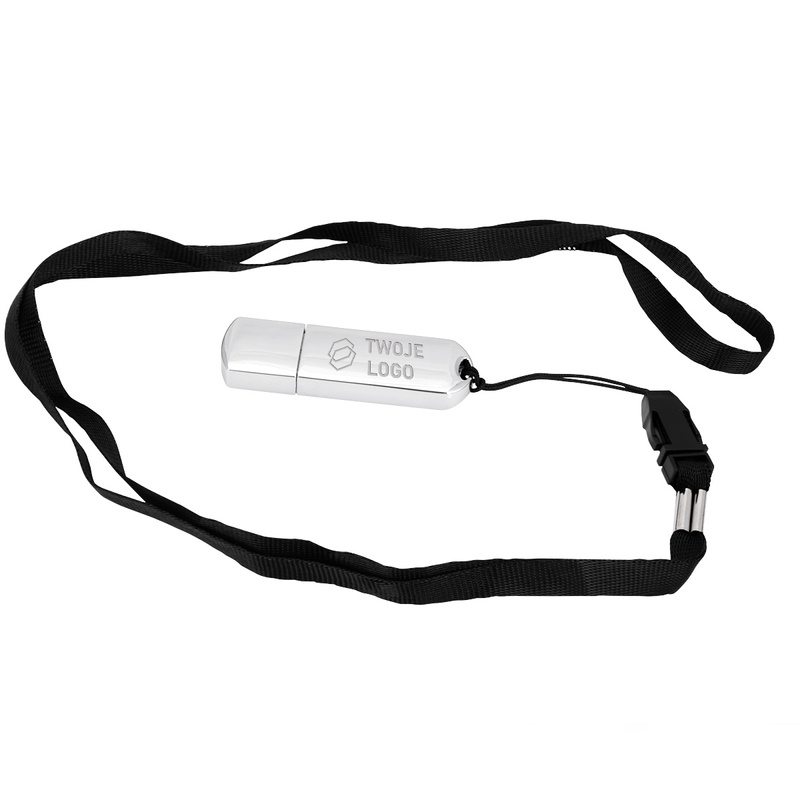 Pendrive chrom 64 GB / Gadżety reklamowe / Twoje logo / Pamięć USB 3.0 prezent z Grawerem