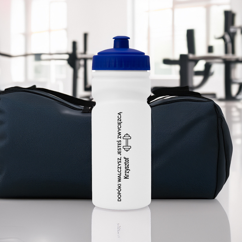 Bidon 500 ml z kolorową zakrętką i personalizowanym nadrukiem UV – funkcjonalny prezent