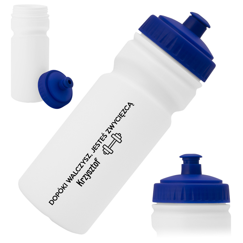 Bidon 500 ml z kolorową zakrętką i personalizowanym nadrukiem UV – funkcjonalny prezent