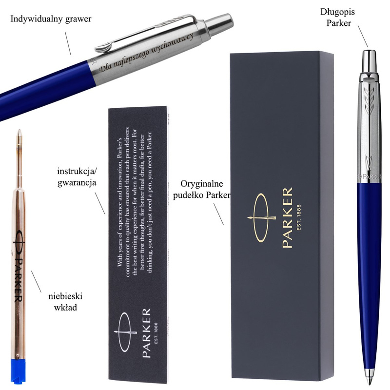 Długopis Parker Jotter Special niebieski z grawerem laserowym