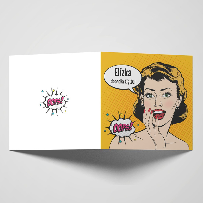 Kartka na urodziny - pop-art