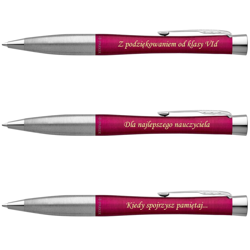 Parker Urban Twist CT magenta z grawerem i tabliczką z dedykacją